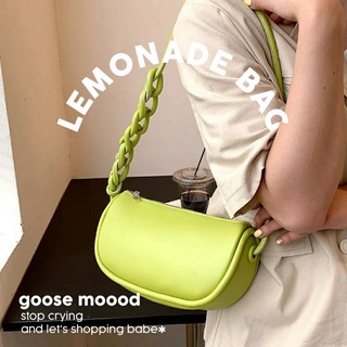 GOOSE MOOOD𓅼 LEMONADE BAG กระเป๋าสะพายหนังสายเปีย