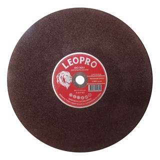 LEOPRO LP03004 แผ่นตัดเหล็กสีแดง 16" 405x3x25.4mm.x1F [A30P] (25แผ่น/ลัง)