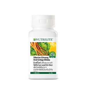 นิวทริไลท์ ไซบีเรีย จิงเซง แอนด์ กิงโก บิโลบา (Nutrilite Siberian Ginseng and Ginkgo Biloba) บรรจุ 100 เม็ด ​🎀​ฉลากไทย​