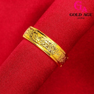 Ga Jewellery แหวนสเตนเลส ชุบทอง 24k ทนทาน แฟชั่นเกาหลี สําหรับผู้ชาย