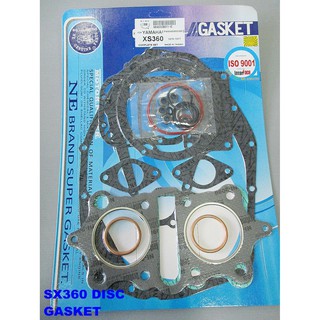 YAMAHA XS360 DISC FRONT &amp; DRUM REAR year 1975-1976 ENGINE GASKET SET "NON ASBESTOS" / ปะเก็นเครื่องชุดใหญ่ ไม่มีแร่ใยหิน