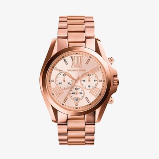 MICHAEL KORS นาฬิกาข้อมือผู้หญิง รุ่น MK5503 Oversized Bradshaw Chronograph - Rose Gold