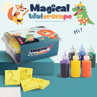 💦Magical water seape เด็กเล่นของเล่นน้ำ ของเล่นฝึกสมองDIYเซท14ชื้นน่ารัก