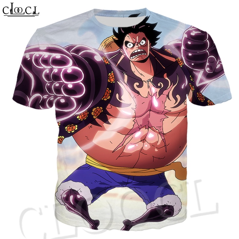 ◐CLOOCL Japan One Piece Anime Luffy Graphic T-shirt Men 3D Printing Creative New Casual Shirt Street Fashion Short-slee