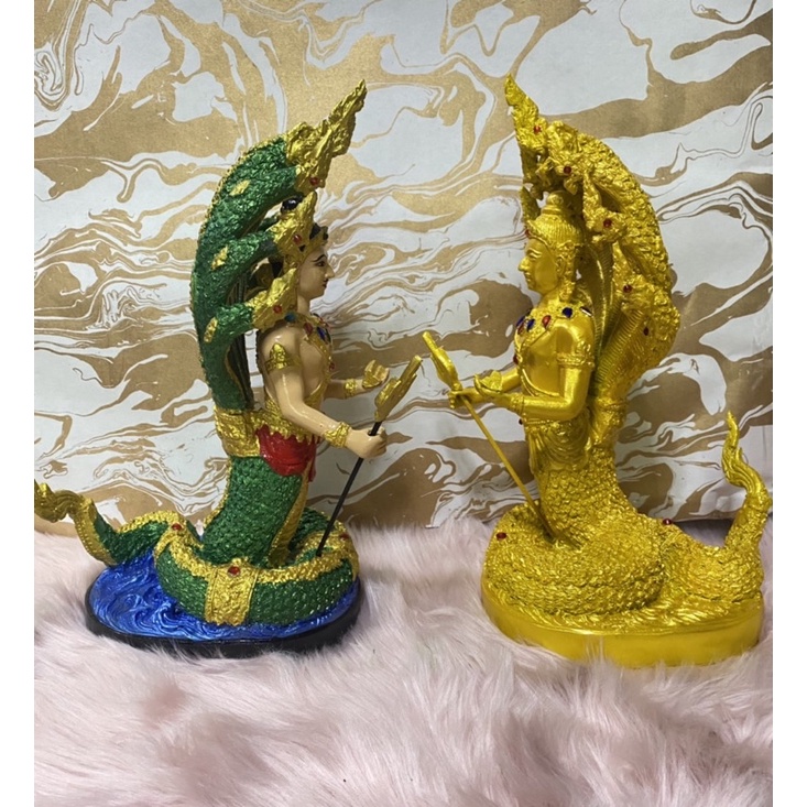 รูปปั้นปู่ศรีสุทโธ ปู่ศรีสุทโธย่าศรีประทุมมา องค์เทพนาคาผู้ยิ่งใหญ่ สูง17นิ้ว