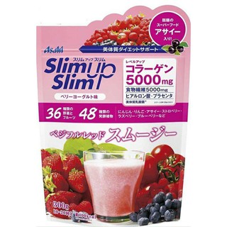 Asahi slim up slim รสสมูตตี้ผลไม้รวม Red smoothie 300g ของแท้จากญี่ปุ่น