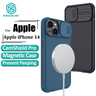 Nillkin Magnetic CamShield Pro เคส สําหรับ iPhone 14 เคสโทรศัพท์ ป้องกันกล้อง เลื่อน หรูหรา TPU + PC กันกระแทก ฝาหลัง