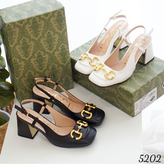 ***เชคสินค้าก่อนสั่งซื้อ***พร้อมส่งรองเท้าส้นสูงรัดส้น Mid-heel Slingback Whith horebit งานเกรดAAA สูง3นิ้ว