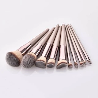E047 แปรงแต่งหน้า Make Brush Set เซต10ชิ้น ปัดแก้ม ไฮไลท์ แต่งหน้า (สีคลาสสิคมากๆ)
