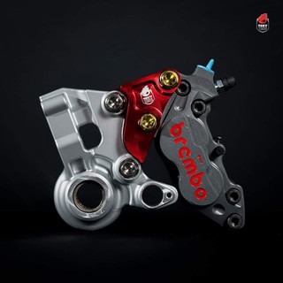 จับปั๊ม ขาจับปั๊ม​ อแดปเตอร์ Tony Scooter เบรคหน้า Brembo 4Pot จาน​ 220mm Vespa Sprint/ Primavera