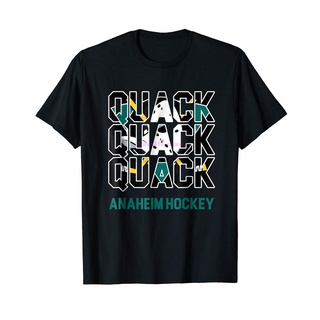เสื้อยืดผ้าฝ้ายพิมพ์ลายแฟชั่น เสื้อยืด พิมพ์ลาย Anaheim Hockey Quack สไตล์คลาสสิก สําหรับผู้ชาย
