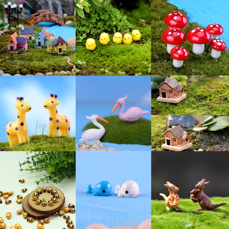 🍄ตุ๊กตาจิ๋ว เรซิ่นจิ๋ว แต่งสวนถาด สวนขวด สวนจิ๋ว🇹🇭