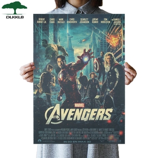 Dlkklb สติ๊กเกอร์โปสเตอร์ภาพยนตร์ avengers movie สําหรับติดตกแต่งผนังบ้าน