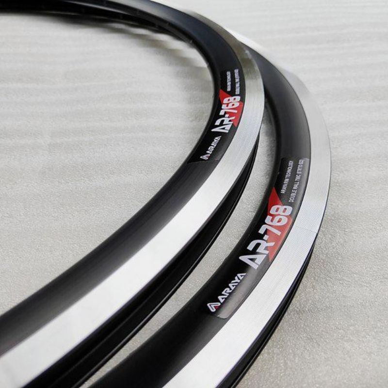 ขอบล้อ 700c สําหรับ Fixie Roadbike 32 หลุม ARAYA AR Double Wall / 700c ขอบโลหะผสม BRAKELINE 32H Vbra