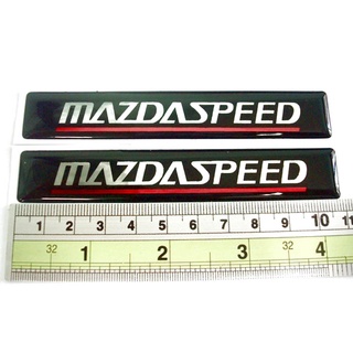 Aegether ราคาต่อ 2ชิ้น สติกเกอร์เรซิ่น สติกเกอร์ MAZDASPEED  11 x 1.8 cm. หนา 1 มิล มาสด้า มาสด้าสปรีด สปรีด mazda -