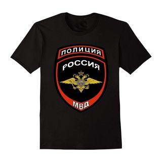 Summer Fashion Short Sleeve Novetly Printed T-Shirt Russian Police Badge T-Shirt Russia Cops Graphic Summer Cool Tees To