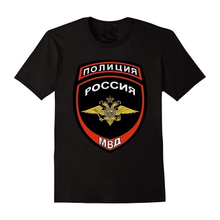 Summer Fashion Short Sleeve Novetly Printed T-Shirt Russian Police Badge T-Shirt Russia Cops Graphic Summer Cool Tees To