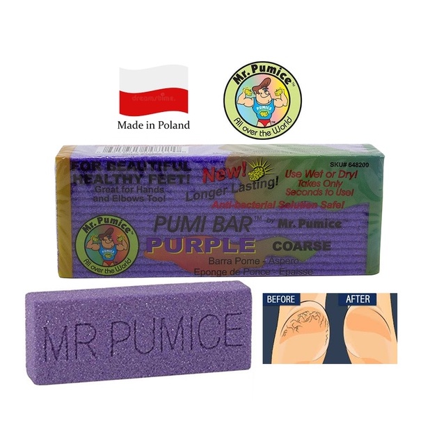 โฟมขัดเท้า ฟองน้ำขัดเท้า mr.pumice / pumi bar made in Poland