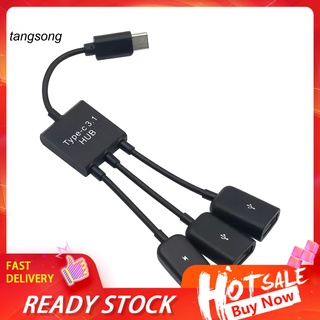 Tang_ สายเคเบิลแปลง PVC OTG Type-c เป็น USB สําหรับโทรศัพท์มือถือ