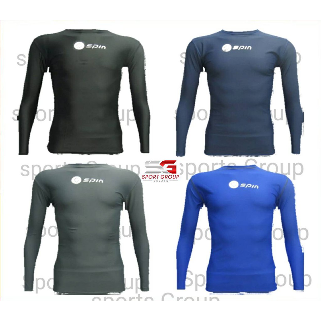 SPIN เสื้อรัดกล้ามเนื้อ แขนยาว SPIN BF100 SPANDEX ชนิดพิเศษ เพิ่มสรรถนะการยืดหยุ่นสูง