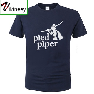 เสื้อยืดแขนสั้น ผ้าฝ้าย พิมพ์ลายการ์ตูน Pied Piper แฟชั่นฤดูร้อน สําหรับผู้ชาย