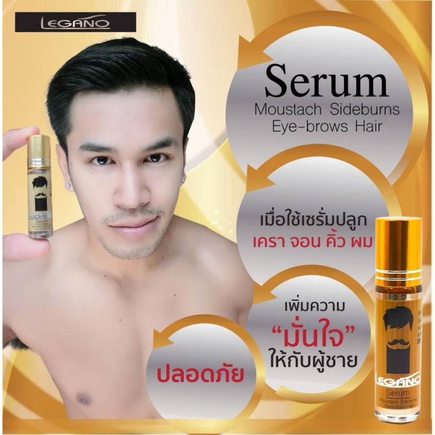 เซรั่มปลูก หนวด คิ้ว จอน ผม Legano Serum 10 มล. ลีกาโน่  2176 - รูปที่ 2