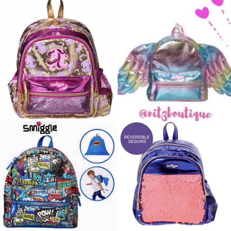 Smiggle BACKPACK ดั้งเดิม / TAS SMIGGLE ORI / TAS SMIGGLE UNICORN / TAS GOLD UNICORN SMIGGLE
