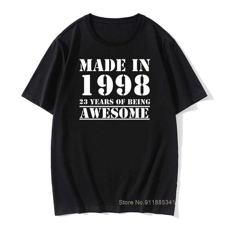 Good Sale Made In 1998 All Original Parts Tops T Shirt 23Th Birthday Gift 100% Cottons Graphic Size 