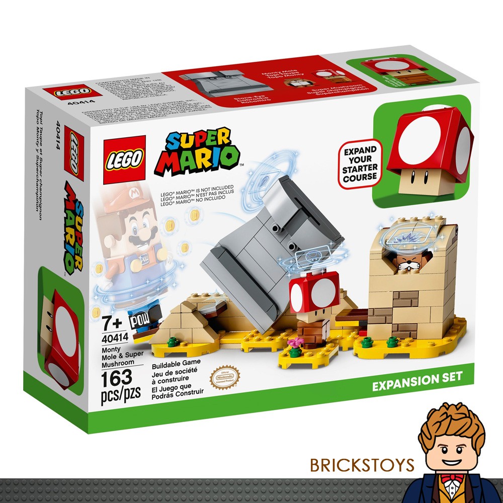 LEGO 40414 Monty Mole &amp; Super Mushroom Expansion แท้ 100% เลโก้มาริโอ้ ✤ สินค้าใหม่ ✤
