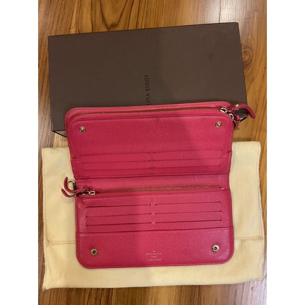 Used LV Insolite hot pink long wallet