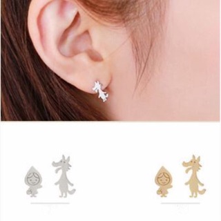 Little red hood earrings ต่างหูหนูน้อยหวมกแดง