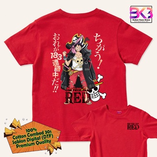 Newsfashion - เสื้อยืด LUFFY OP RED FILM DTF28 - BKB สําหรับผู้ชาย และผู้หญิง
