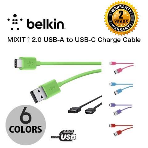 สายชาร์จ/ส่งข้อมูล Belkin MIXIT↑  2.0 USB-A to USB-C Charge Cable (USB A to C) สายยาว 1.8 เมตร