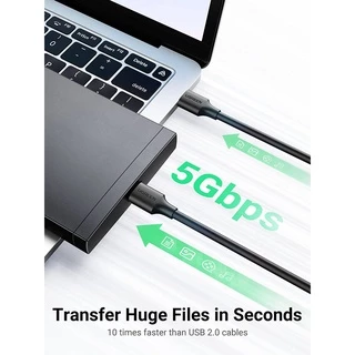 UGREEN รุ่น US128 สายUSB to USB Male to Male Type A to Type A USB 3.0 หัวต่อชุบทอง สายยาว 1-3m