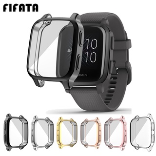 Fifata เคสป้องกัน สําหรับ Garmin Venu Sq Smart Watch ชุบ TPU นิ่ม ฝาครอบ ป้องกันเต็มจอ สําหรับ Garmin Venu Sq เคส