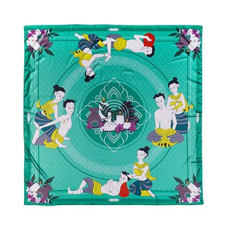 Patcharakorn ผ้าพันคอ ลายนวดไทย (Green)