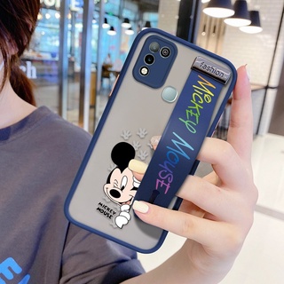 (พร้อมสายรัดข้อมือ) สําหรับ Infinix Hot 11 Play 11S Note 11 Pro Note 11Sเคสโทรศัพท์มือถือ ขอบนิ่ม บางพิเศษ กันกระแทก ลายการ์ตูนมิกกี้เมาส์