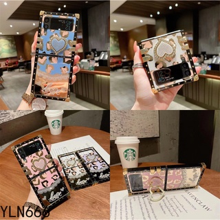 เคสโทรศัพท์มือถือ กันกระแทก ประดับเพชร พร้อมขาตั้ง สไตล์คลาสสิก หรูหรา สําหรับ Samsung Galaxy Z Flip3 5G Z Flip4 5G