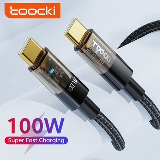 Toocki สายเคเบิลชาร์จเร็ว 100W USB C เป็น USB Type C สําหรับ Samsung Huawei 5A 4.0