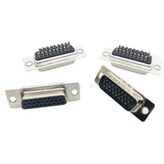 อะแดปเตอร์ซ็อกเก็ตเชื่อมต่อ DB26 26 Pin HDB26 Male Female 3 Rows Solder Type D-Sub 5 ชิ้น