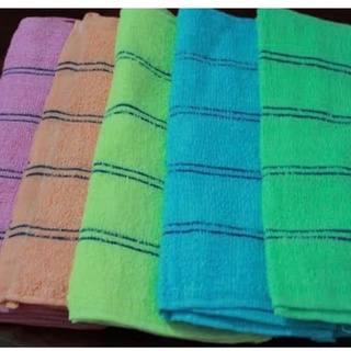 ผ้าเช้ดหน้าคอตตอนลายริ้ว ขนาด 15*30 นิ้ว ผ้าเช็ดหน้า เช็ดผม เช็ดจาน ผ้าอ้นกประสงค์(ยกโหล 12 ผืน)