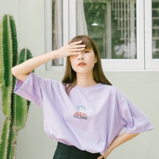 97X - purple HOLDING | เสื้อยืด T-shirt oversize โอเวอร์ไซส์