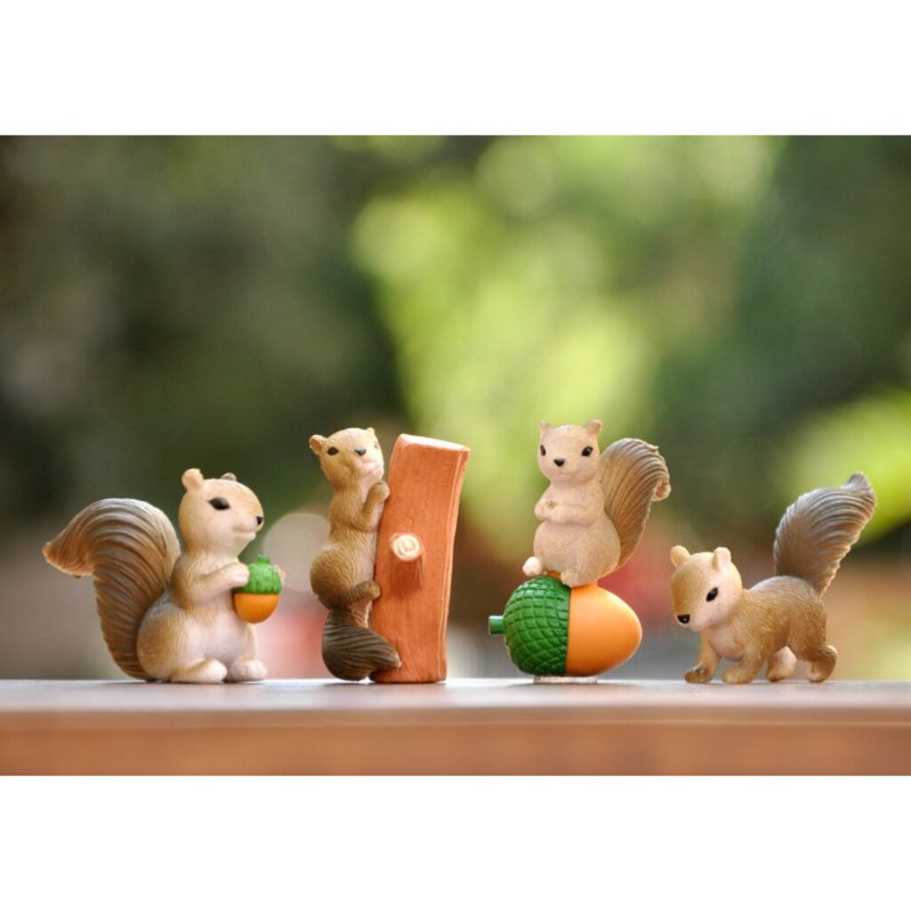 กระรอกน้อย [ เซต 4 ชิ้น ] ตุ๊กตาจิ๋ว โมเดลจิ๋ว แต่งสวน - รูปที่ 6