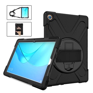 Silicone shockproof case for Huawei MediaPad M5 Pro 10.8 inch CMR-W09 AL09 W19 AL19 ฝาครอบป้องกัน การหมุน เคส ยืน หุ้ม เคสซิลิโคน