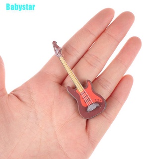 (Babystar) เครื่องดนตรีกีตาร์ไฟฟ้า ขนาดเล็ก 1:12 สําหรับบ้านตุ๊กตา