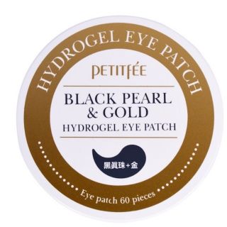 Petitfee, Black Pearl &amp; Gold Hydrogel Eye Patch, 60 Patches แผ่นบำรุงใต้ตามุกสีดำผสมทองคำ 60 แผ่น ( Pre-Order)