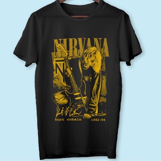 เสื้อยืด ลาย NIRVANA KURT COBAIN Nirvana BAND KURT COBAIN เสื้อยืดลําลอง ผ้าฝ้าย 100% แขนสั้น พิมพ์ลาย lelaki สีดํา พลัสไซซ์ XS-XXXL สําหรับผู้ชาย ของขวัญวันเกิด