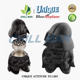 ChillMan🤪(Black Samurai)grinder สมุนไพร แบบทึบ ที่บดสมุนไพร เครื่องบดอเนกประสงค์ 3ชั้น เครื่องบดสมุนไพร โลหะผสมสังกะสี D