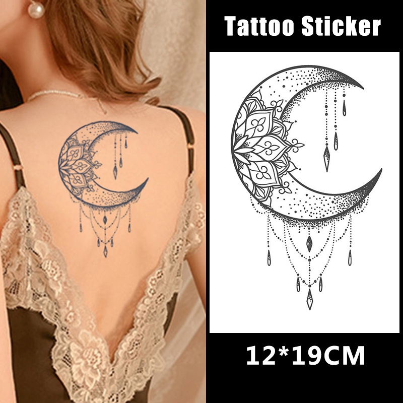 SUNMagic Tattoo Sticker กันน้ํายาวนาน 2 สัปดาห์ Moon Fake Tattoo รอยสักชั่วคราว