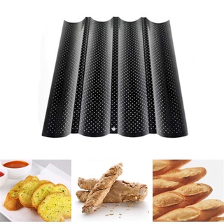 KeraSys French Bread Baking Mold Bread Wave Baking Tray Practical Cake Baguette Mold Pans 2/3/4 Groove Waves Bread Baking Tools